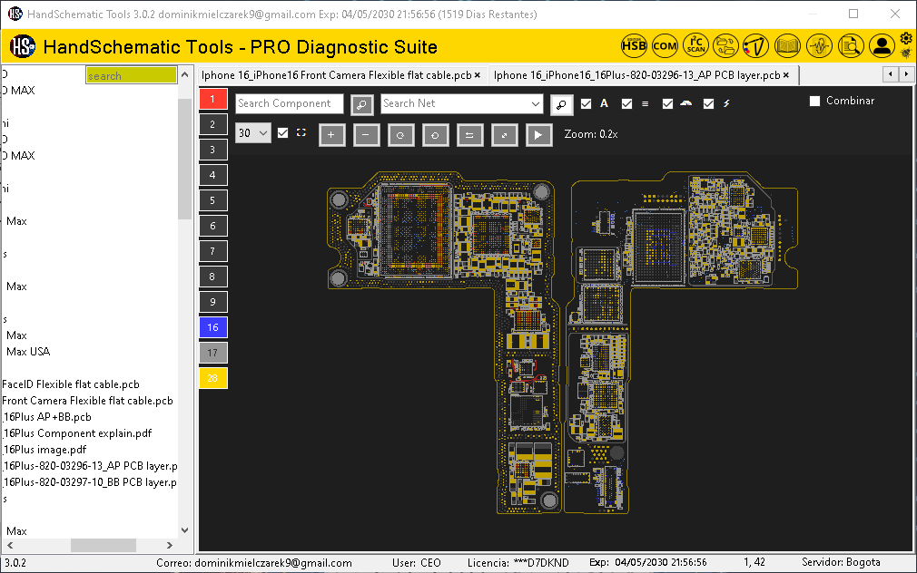 Schematic o Boardview de Apple iPhone Iphone 16 para reparación